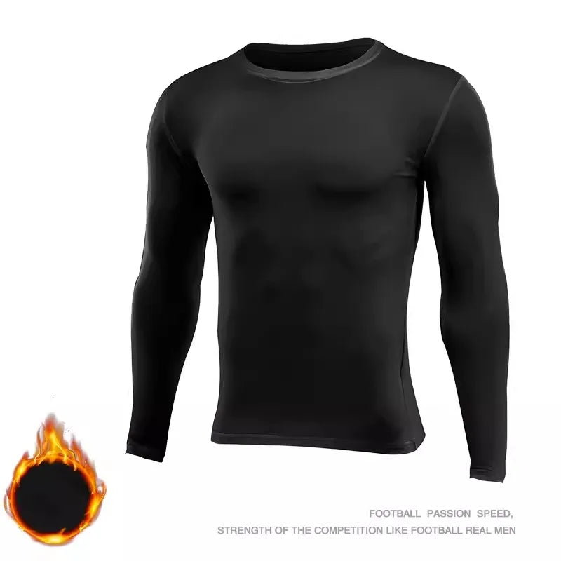 Fitted Crew Neck Long Sleeve Compression T Shirt
