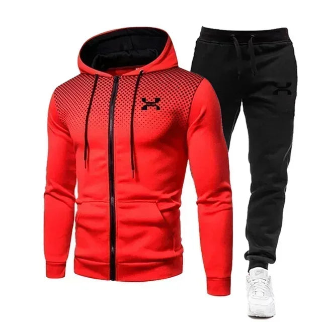 Long Sleeve Sports Sweatshirt and Jogger Pants Tracksuit Set
