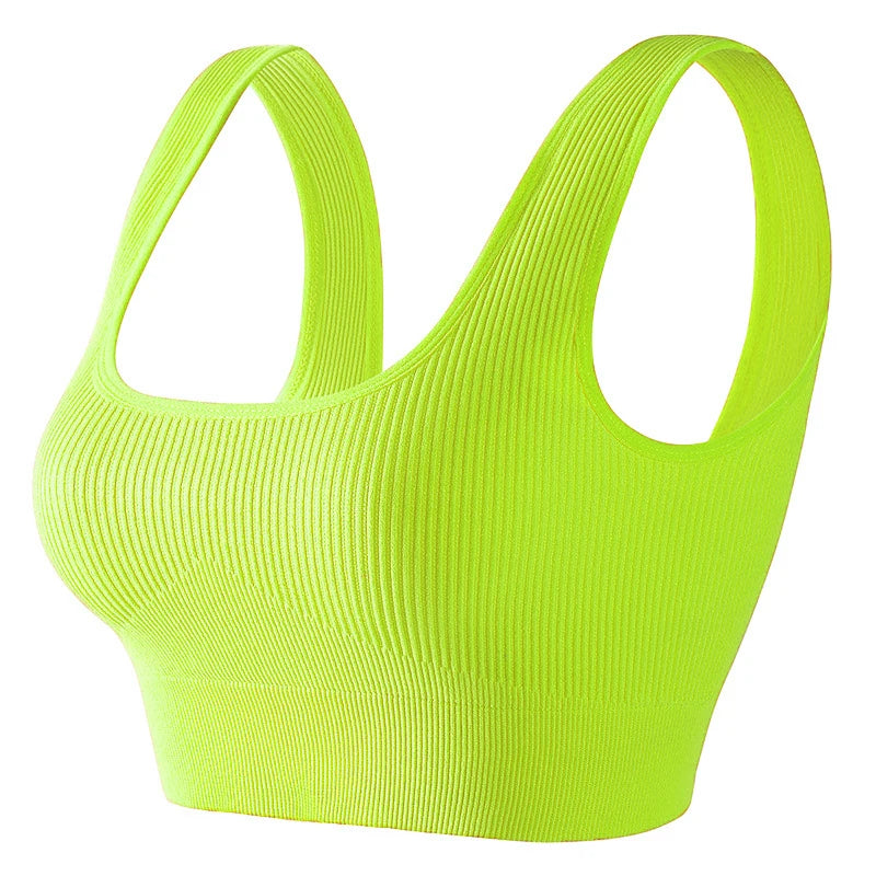 Women's Ribbed Scoop Neck Sports Bra