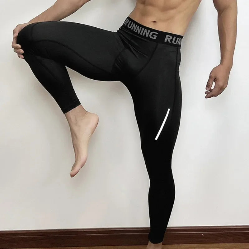 Men's Fitted Training Leggings for Gym and Running