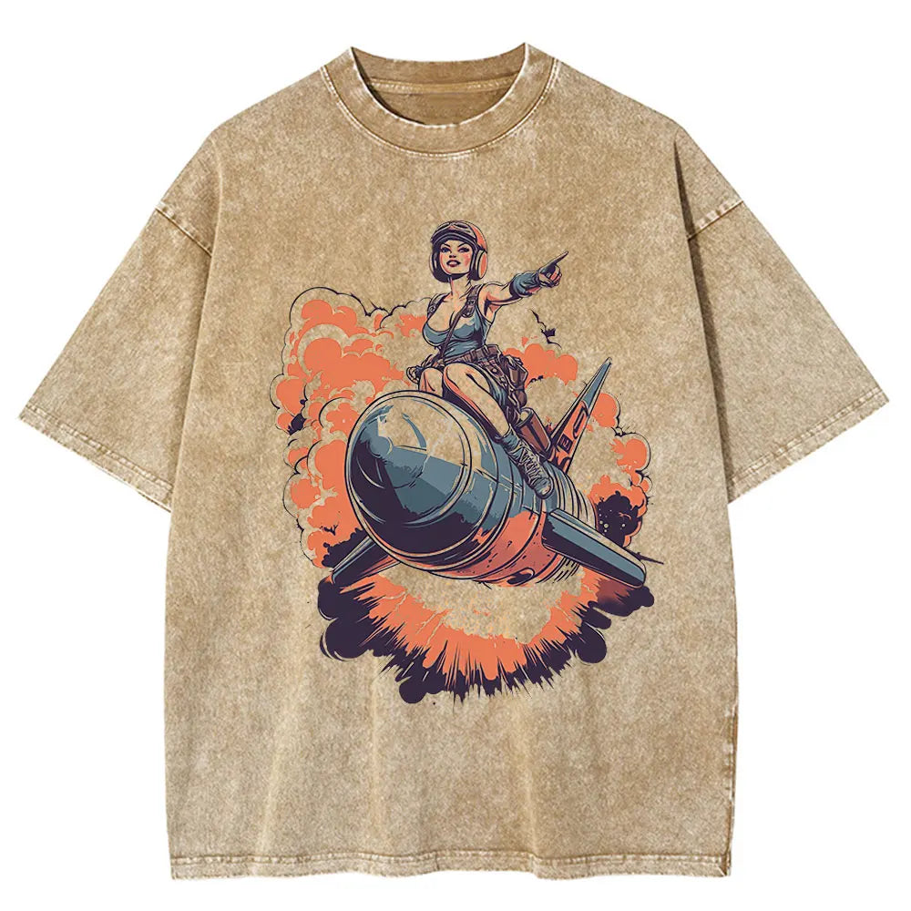 Beer Bottle Bomb Anime Oversized Graphic Tee