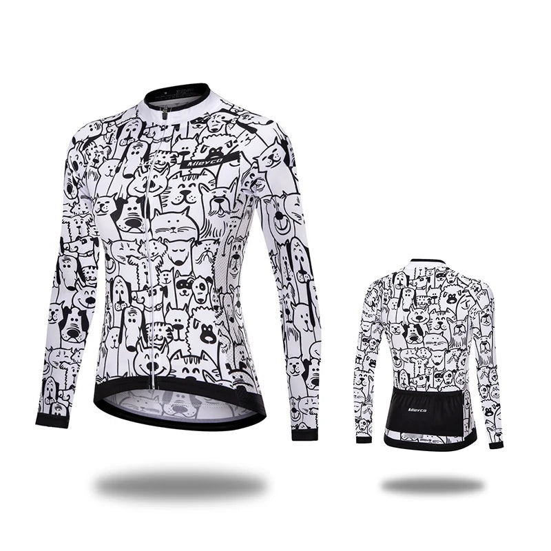 Women Cycling Jersey Long Sleeve Breathable Lightweight Spring Autumn Road Bike Top