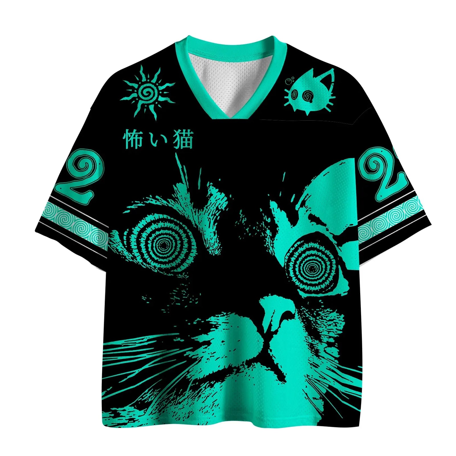 Raccoon Samurai Football Short Sleeve Jersey For Sports Outfits