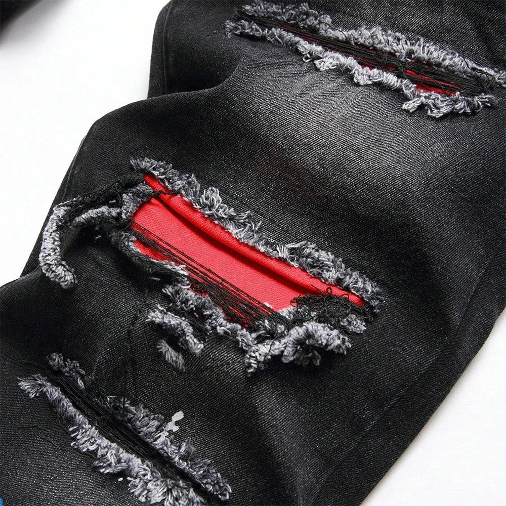 Men's Distressed Slim Fit Denim Jeans for Casual Everyday Wear