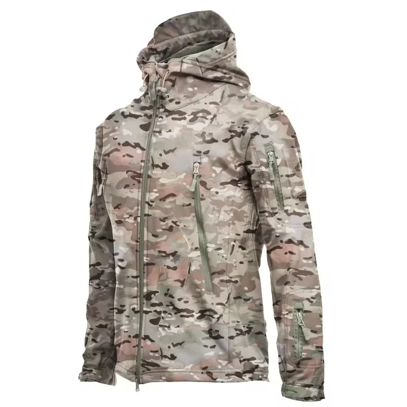 Men's Hooded Zip Front Pocket Jacket