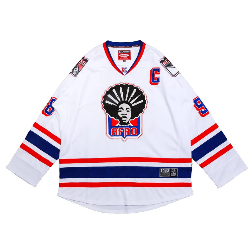 Acusa Afro Hockey Graphic Long Sleeve Jersey For Sports Outfits