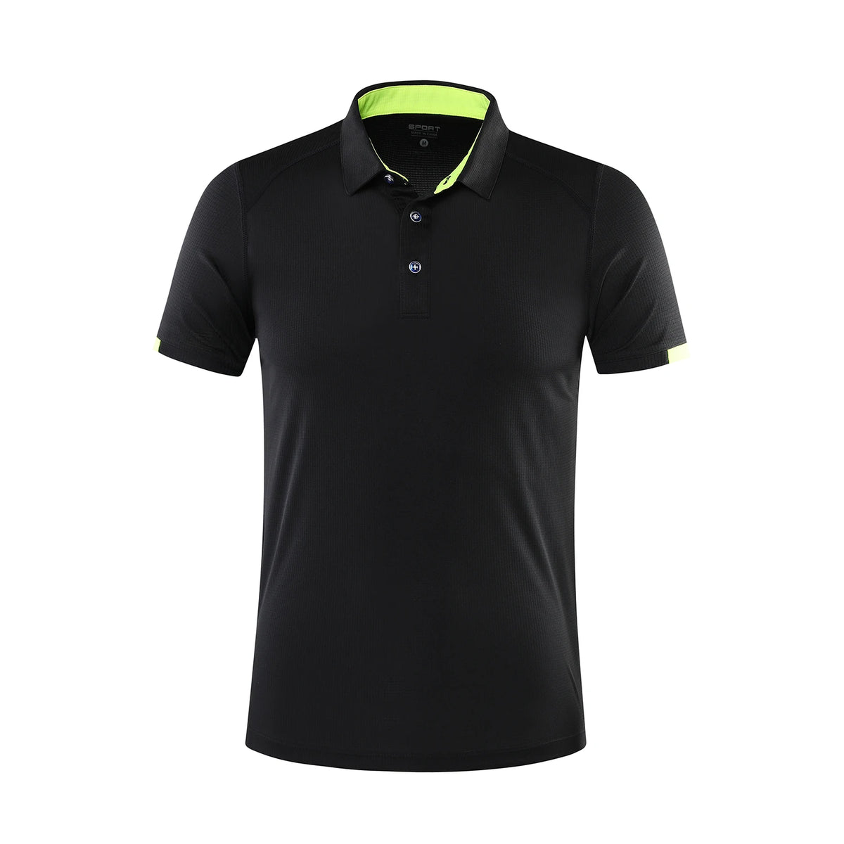 Solid Short Sleeve Collared Golf Polo Shirt with Button Placket
