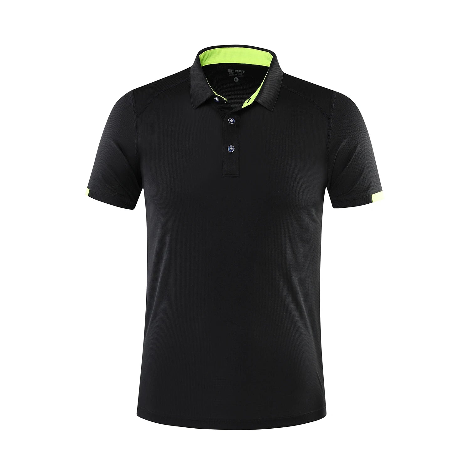Solid Short Sleeve Collared Golf Polo Shirt with Button Placket
