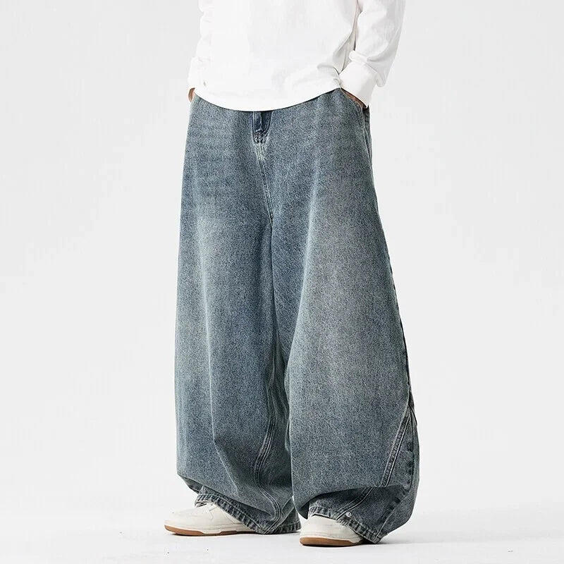 Men's Wide Leg Denim Jeans for Casual Everyday Wear