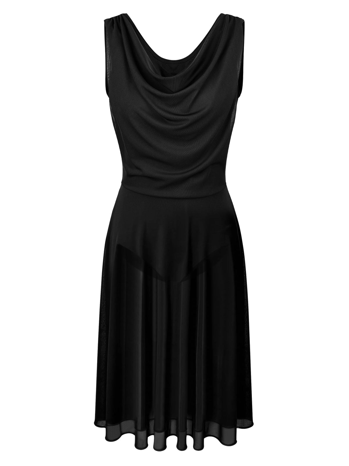 Women's Flowing Lyrical Dance Dress with V Neckline and Open Back