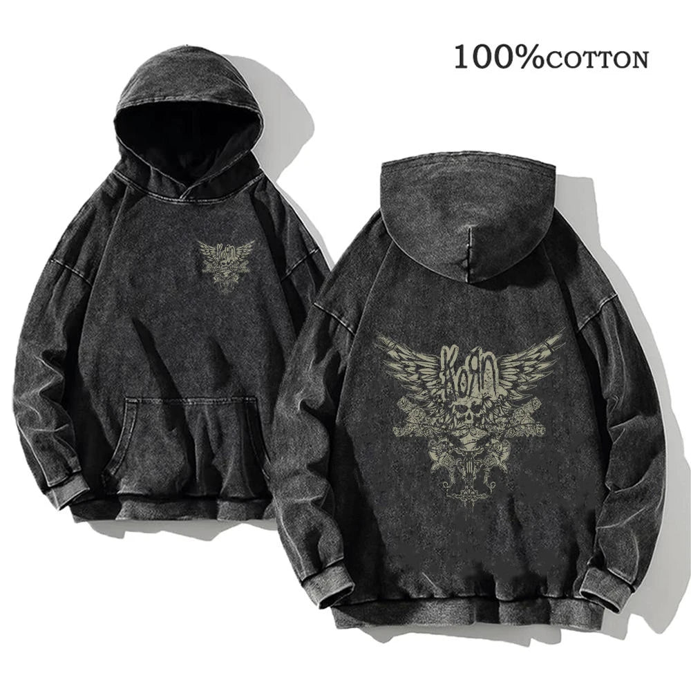 Graphic Long Sleeve Casual Hooded Sweatshirt with Original Style Options