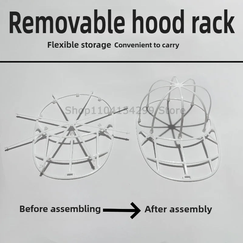 Hat Cleaner Cage for Washing Machine Hat Cleaner with Mesh Bag for Baseball Cap Non Deformed Machine Wash Protective Rack