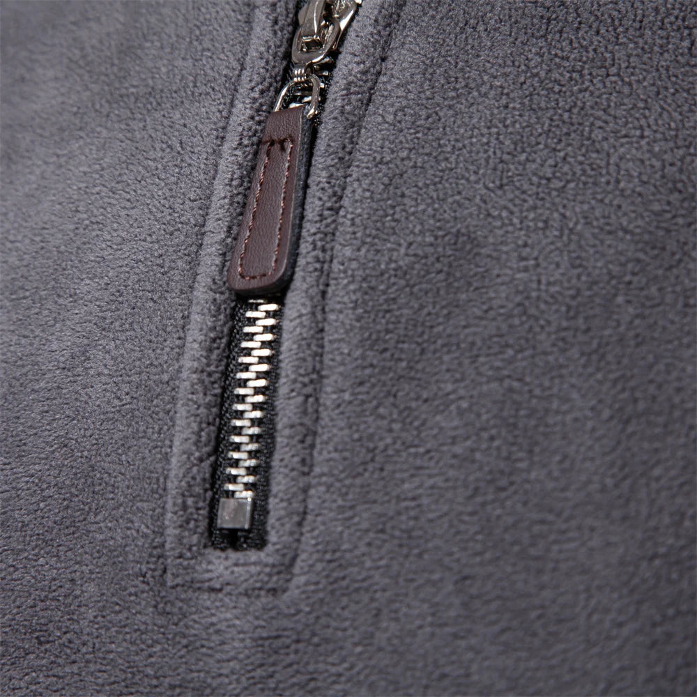 Men's Quarter-Zip Fleece Long-Sleeve Pullover