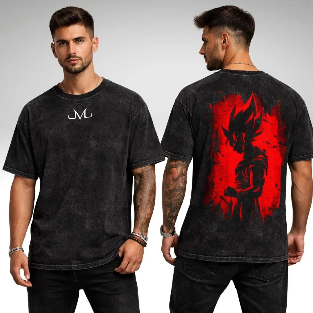Vintage Dragon Ball Anime Graphic Washed Oversized T-Shirt Cotton Streetwear Tee