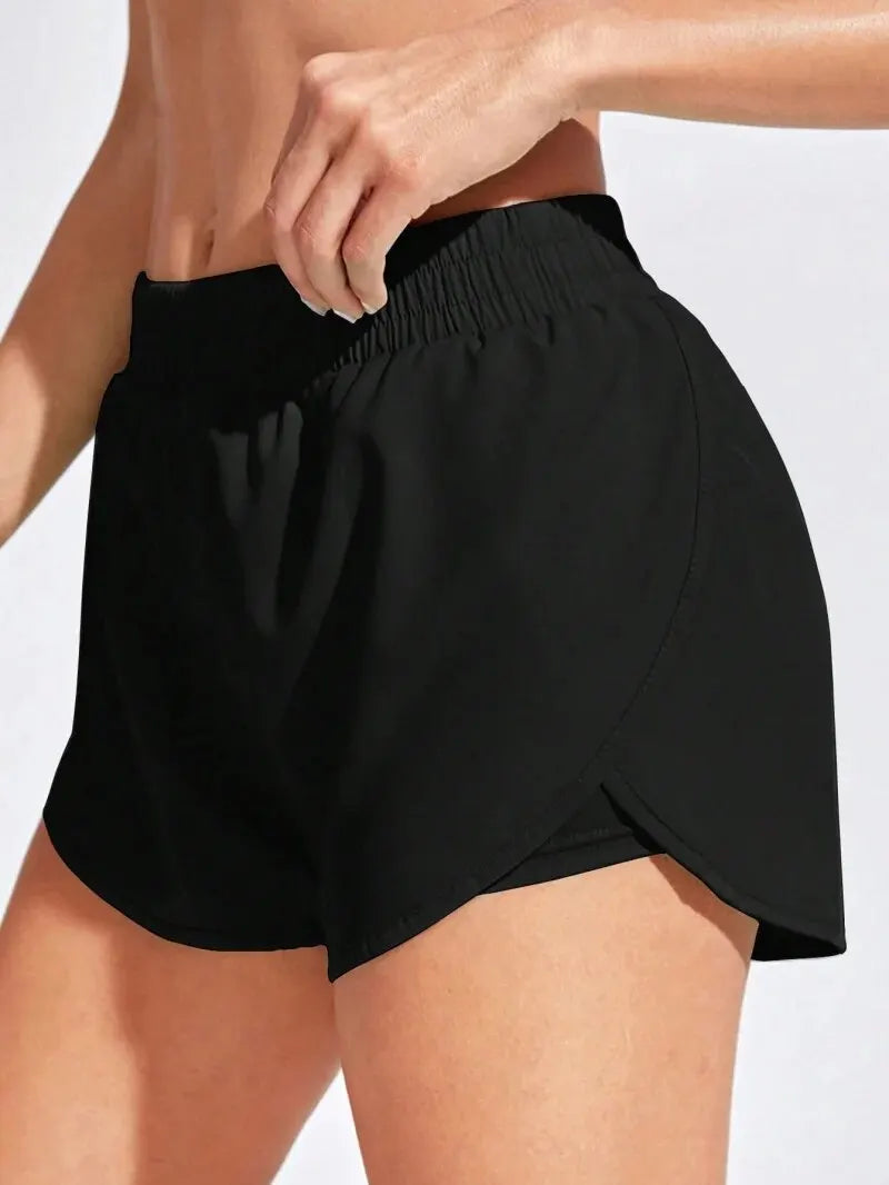 Women's Curved-Hem Workout Shorts