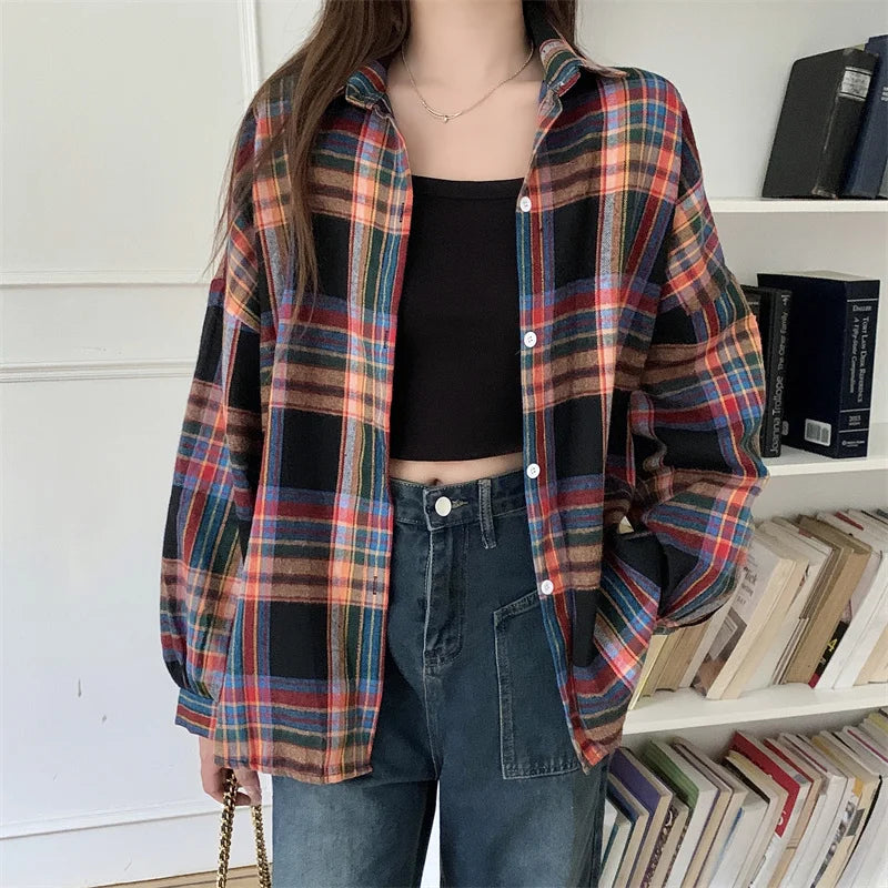 Women's Checked Long Sleeve Shirt