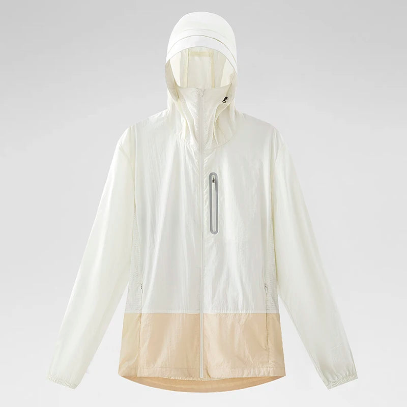 Hooded Half-Zip Outdoor Windbreaker