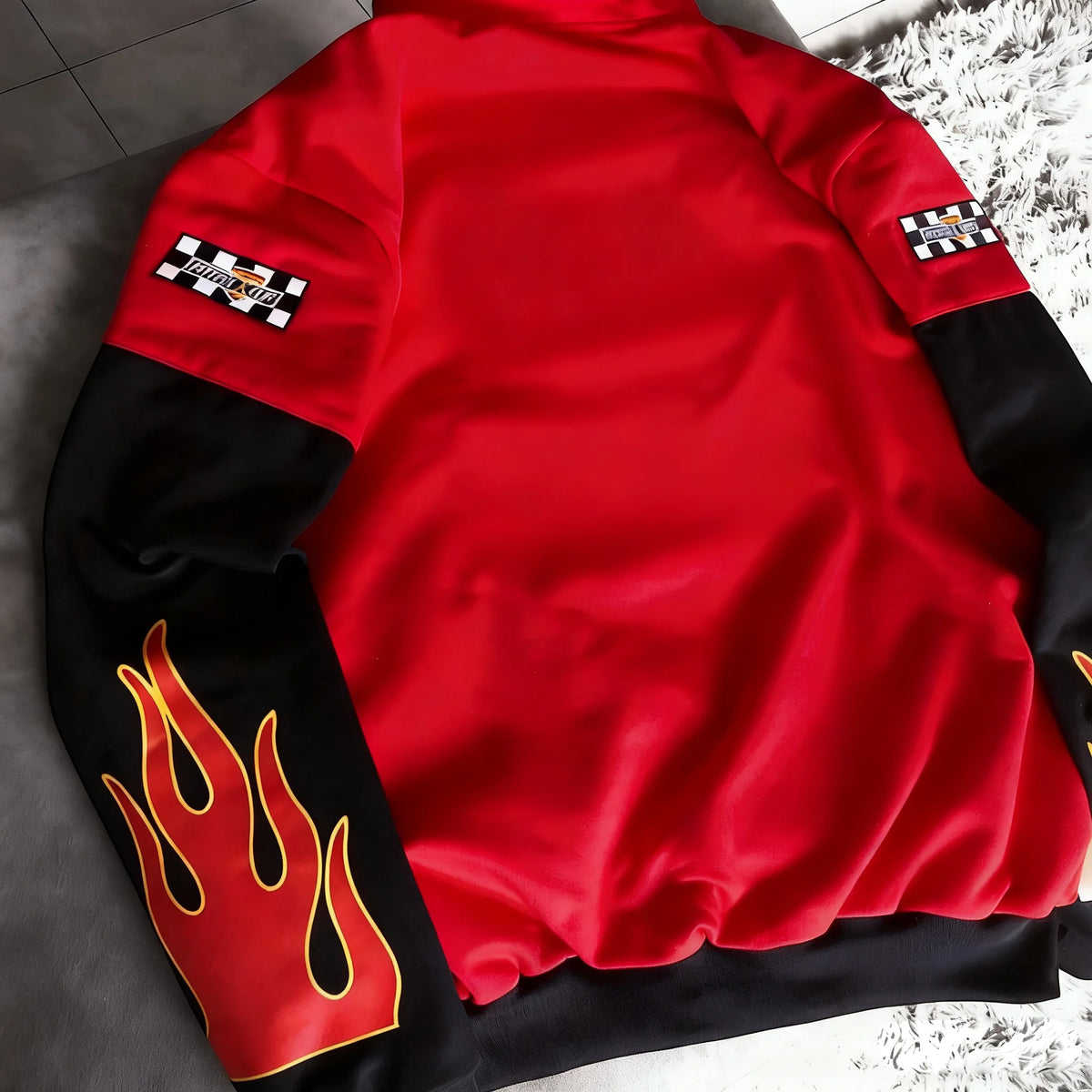 Color Block Long Sleeve Casual Streetwear Racing Style Jacket