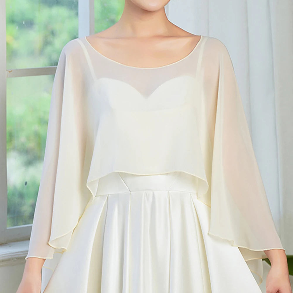 Sheer Flowing Drape Cape for Layering over Outfits