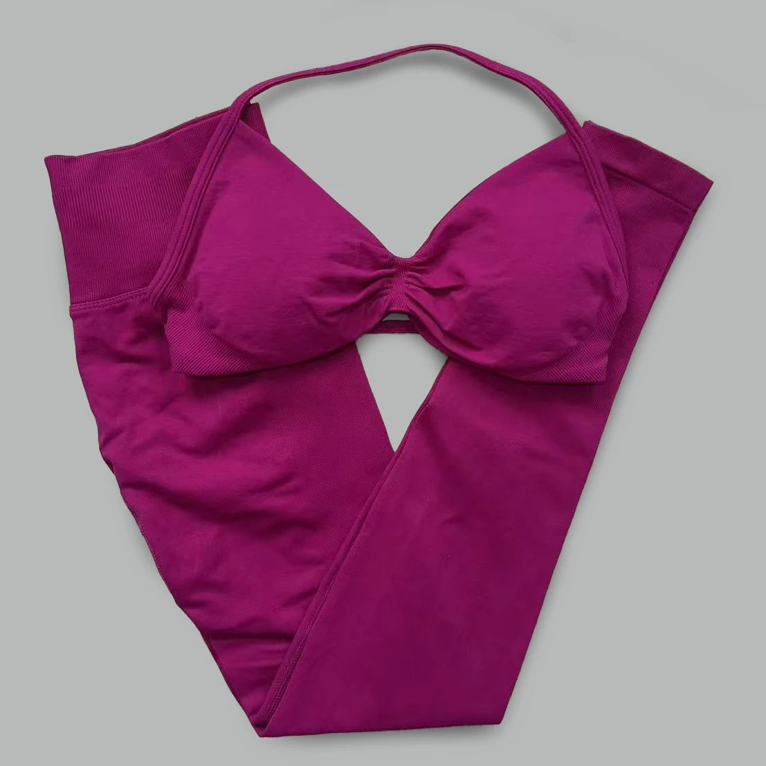Women's Halter Bra And Leggings Yoga Set For Workout Outfits
