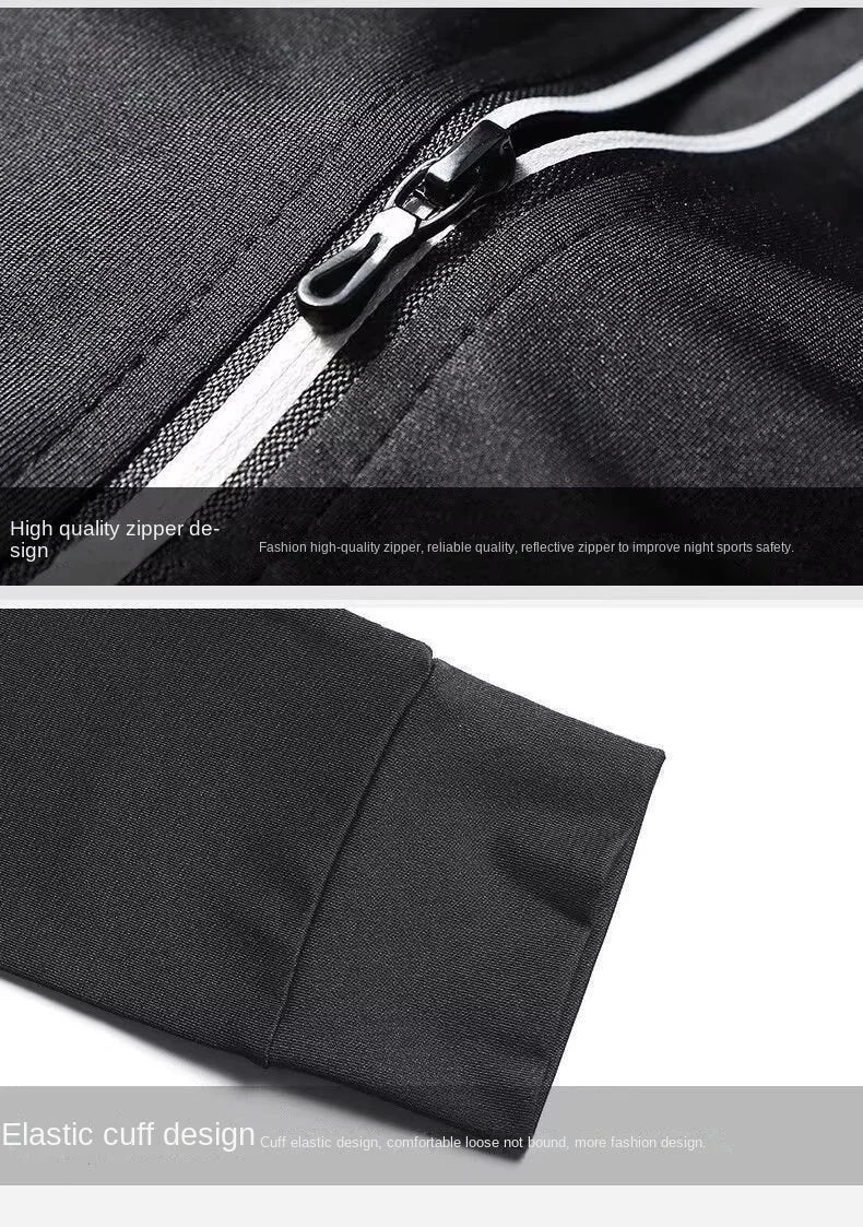 Hooded Long Sleeve Full Zip Running Sports Jacket