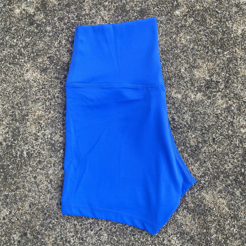 Women's High Waist Nylon Blend Biker Shorts with Colour Options