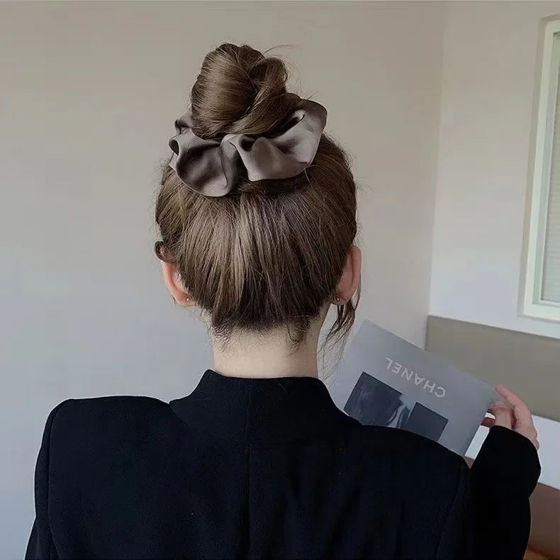 Fabric Scrunchie Elastic Hair Band for Ponytail and Bun Styling