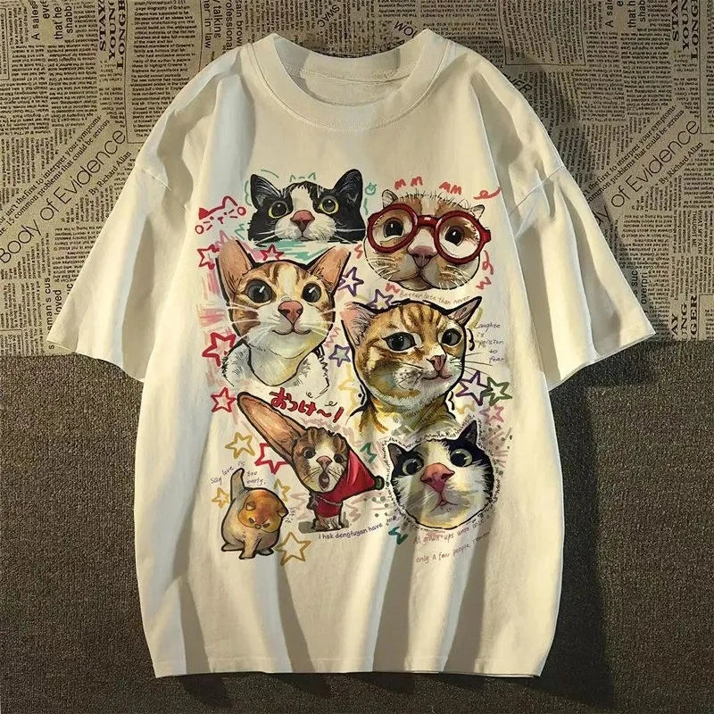 Graphic Crew Neck Short Sleeve Casual Pullover T Shirt