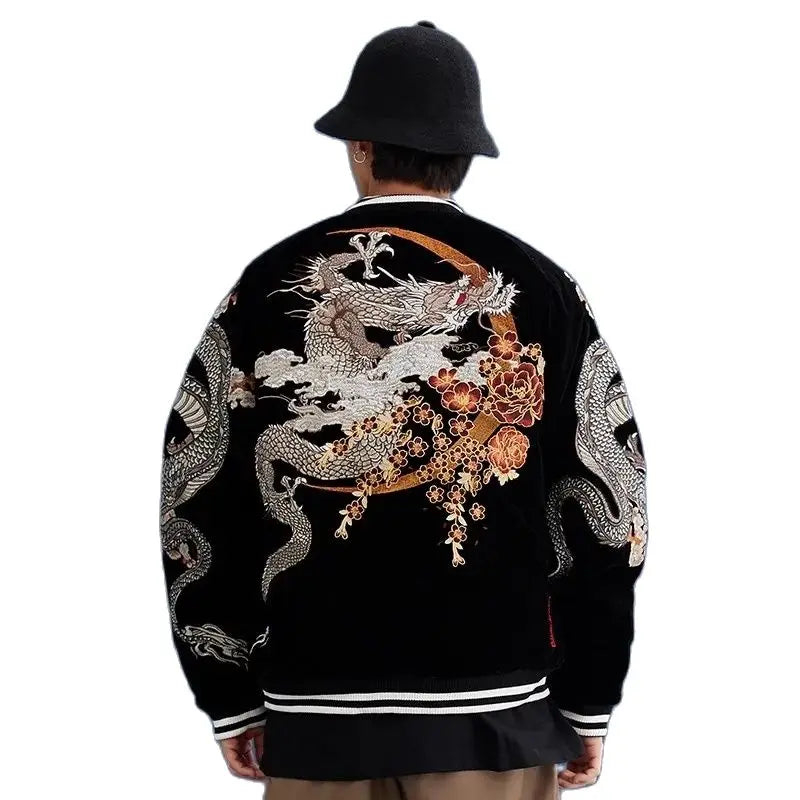 Long Sleeve Casual Streetwear Jacket with Front Closure and Pockets
