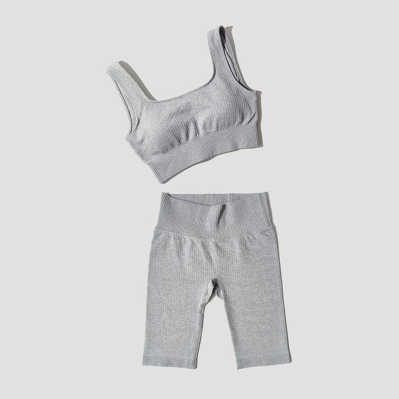 Women's Bra And Shorts Yoga Set For Workout Outfits