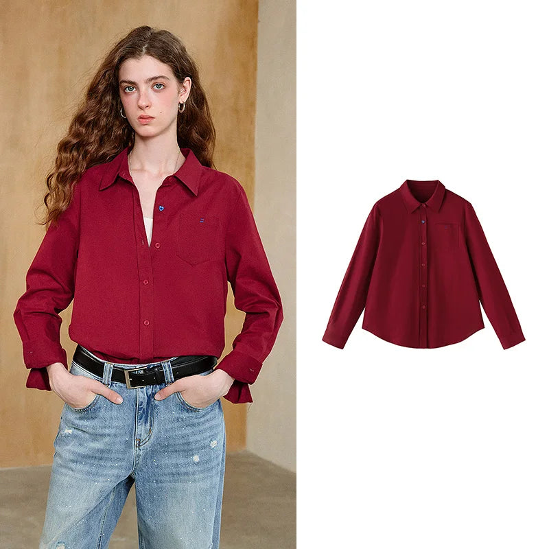 Women's Collared Long Sleeve Shirt