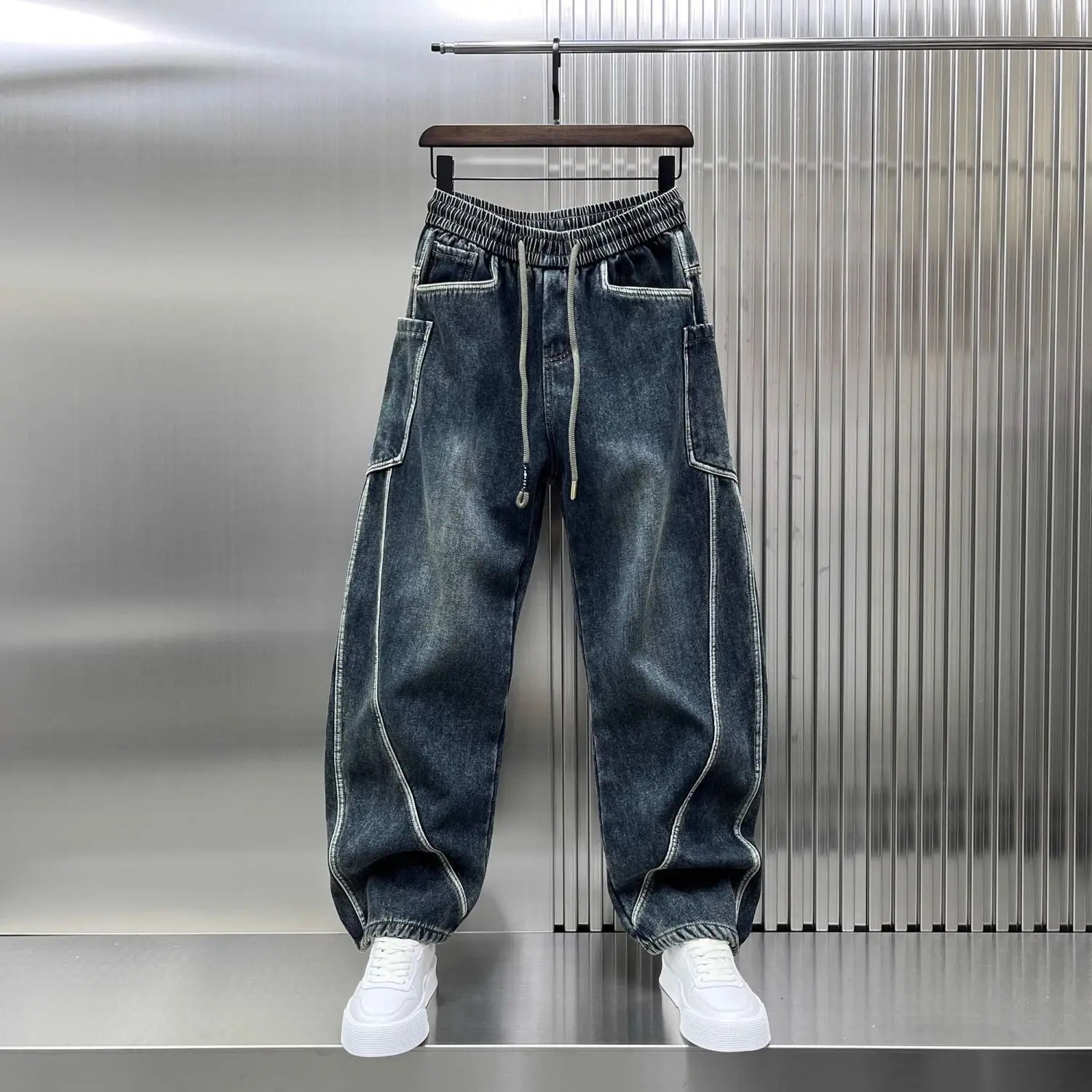 Men's Wide Leg Denim Jeans for Casual Everyday Wear