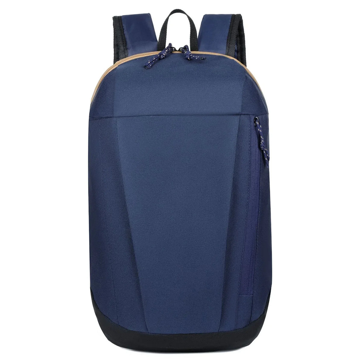 Compact Plain Backpack with Front Zipper Pocket and Twin Shoulder Straps