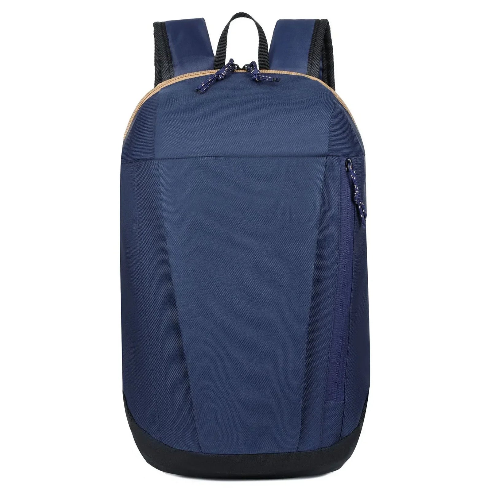 Compact Plain Backpack with Front Zipper Pocket and Twin Shoulder Straps