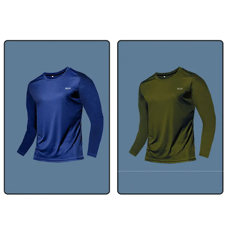 Men's Raglan Long Sleeve Crew Neck T-shirt For Workout Outfits