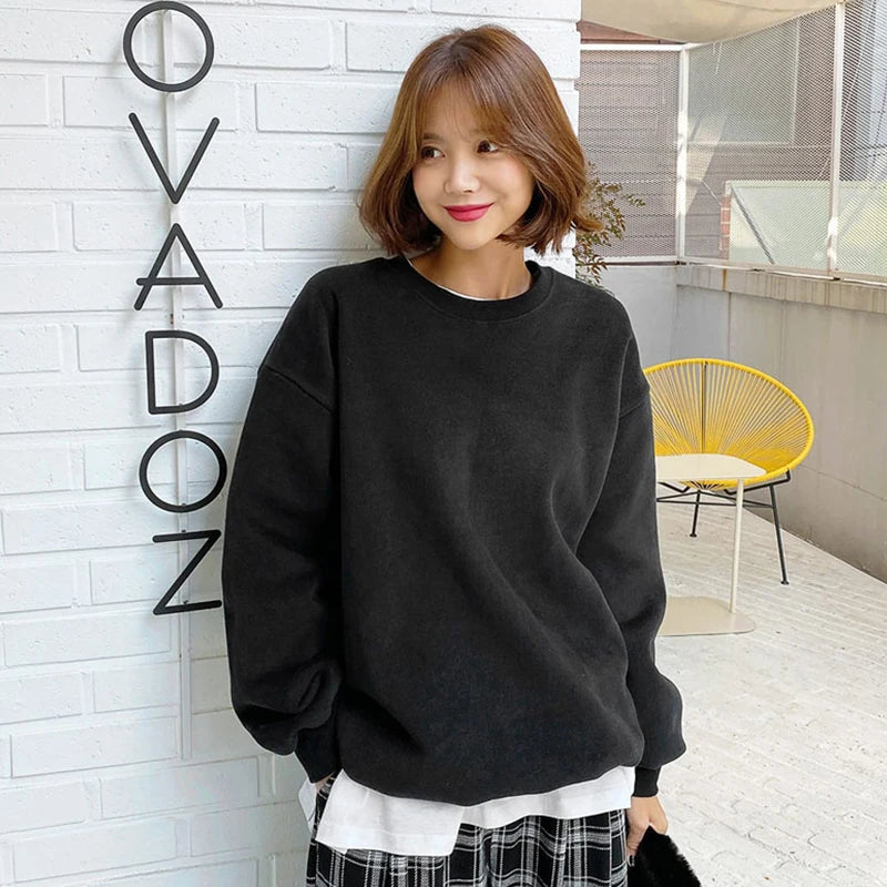 Long Sleeve Casual Pullover Sweatshirt with Original Style Options