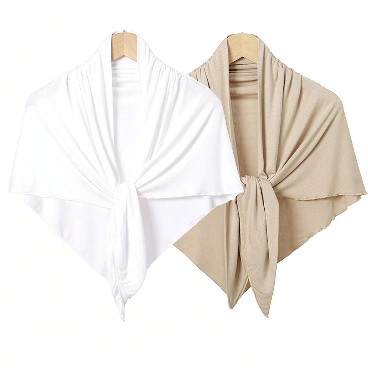 Solid Triangle Head Scarf with Tie Back Styling