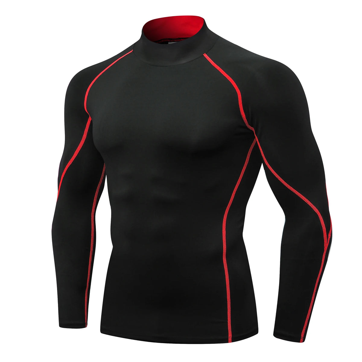 Fitted Crew Neck Long Sleeve Compression T Shirt
