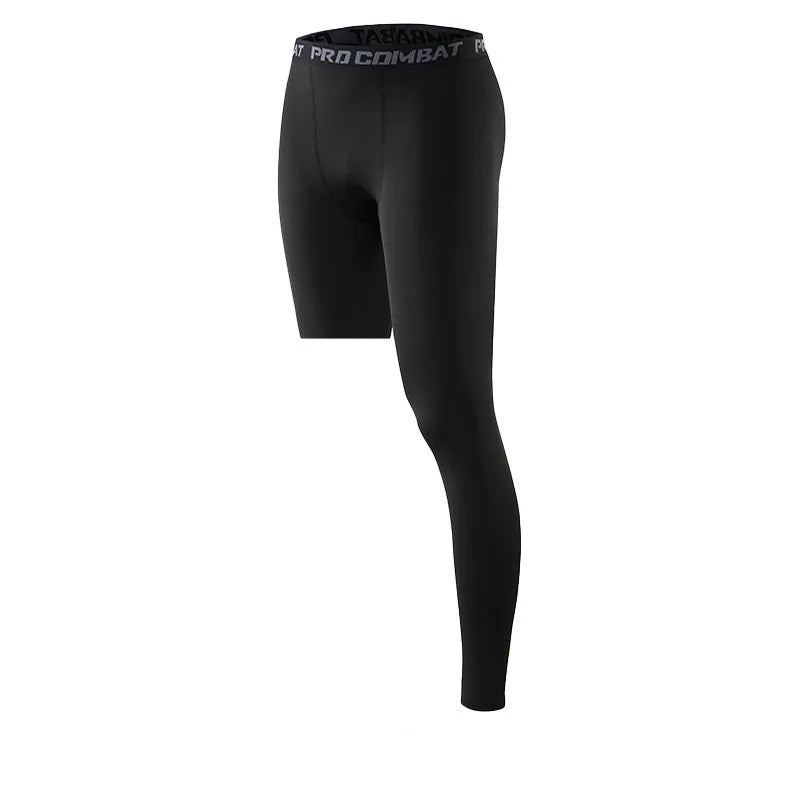 Men's Asymmetric One Leg Training Leggings for Gym and Running
