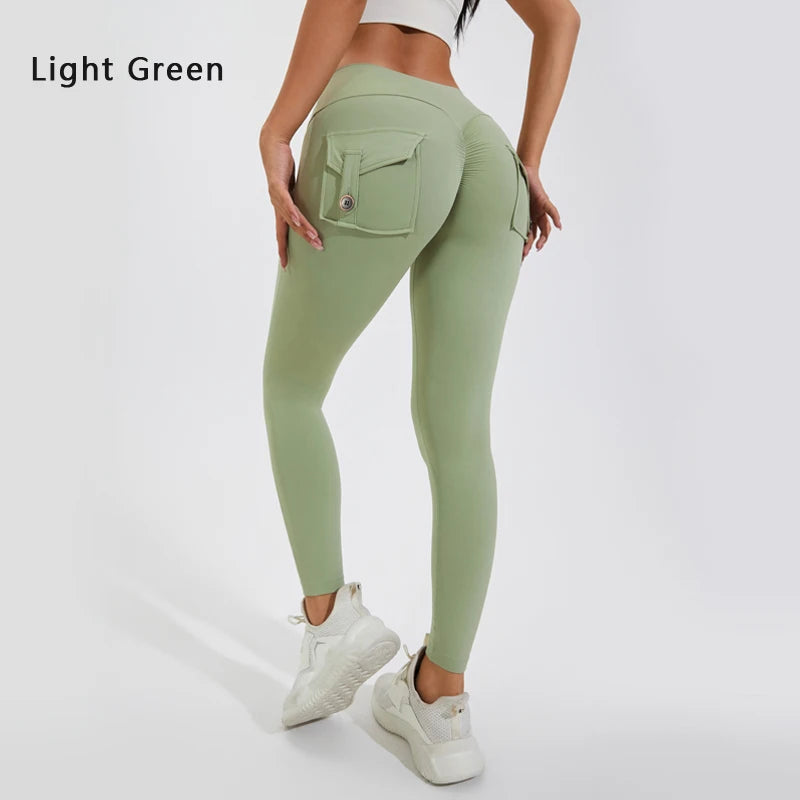 Women's Back Pocket Full Length Leggings For Workout Outfits