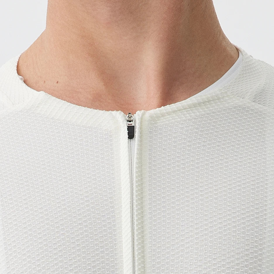 Men's Long Sleeve Full-Zip Cycling Jersey with Rear Storage Pockets