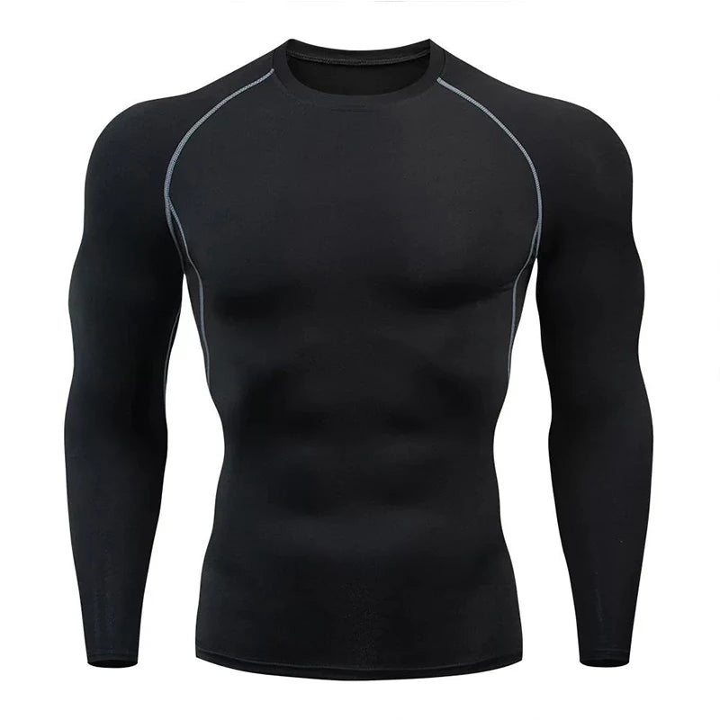 Men's Long Sleeve Crew Neck Training T-Shirt for Running