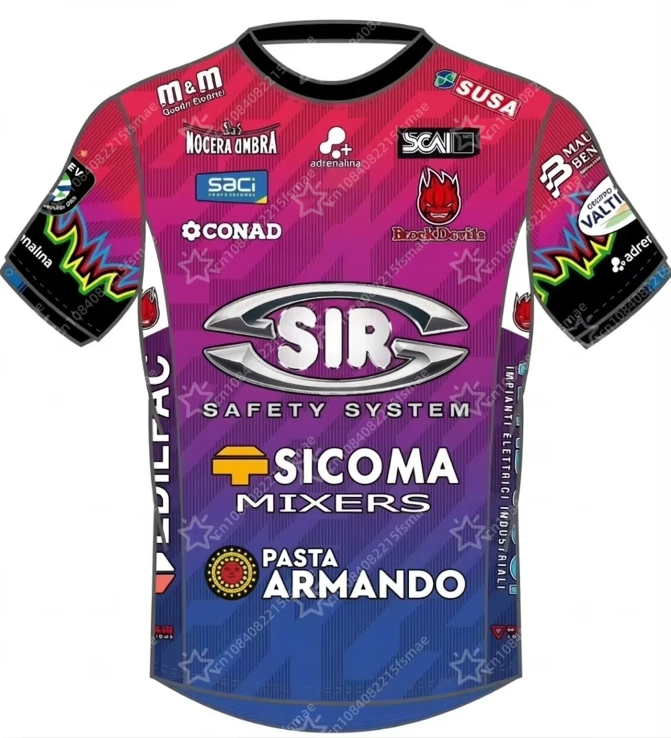 Perugia Number Six Volleyball Short Sleeve Jersey For Sports Outfits