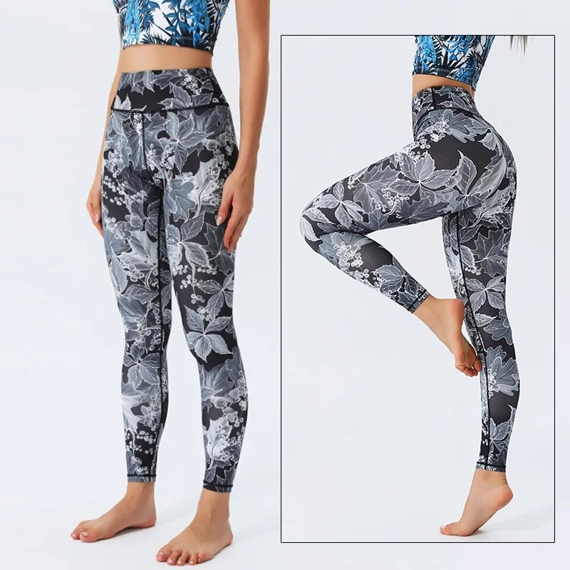 Women's Printed High-Waist Workout Leggings