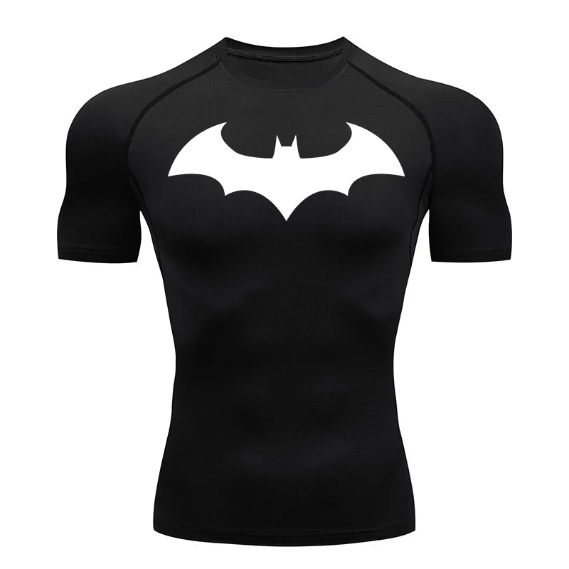 Fitted Crew Neck Short Sleeve Compression T Shirt