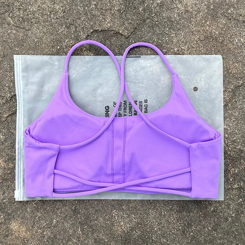 Women's Thin Strap Cross Back Sports Bra