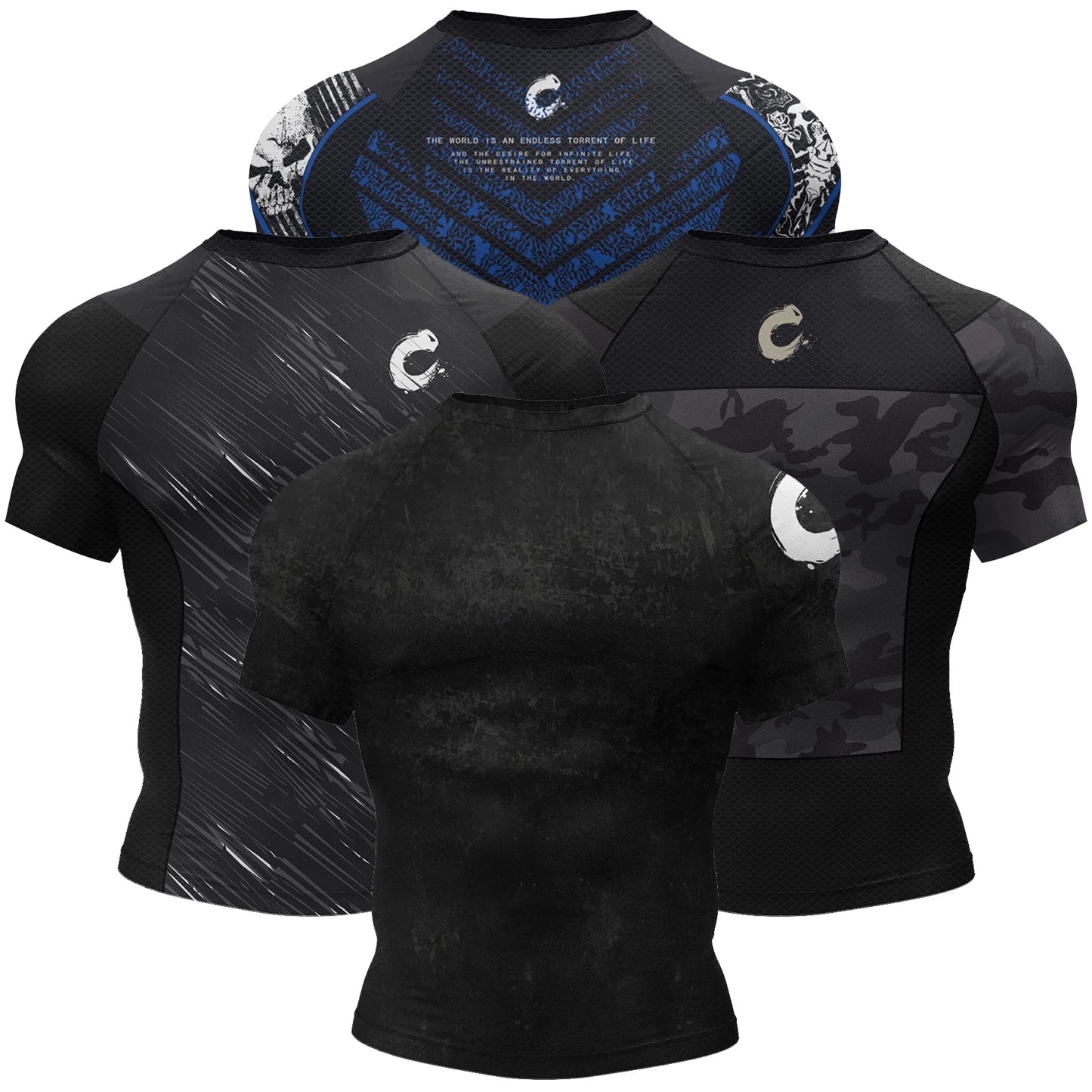 Robot Graphic Compression Short Sleeve T-shirt For Sports Outfits