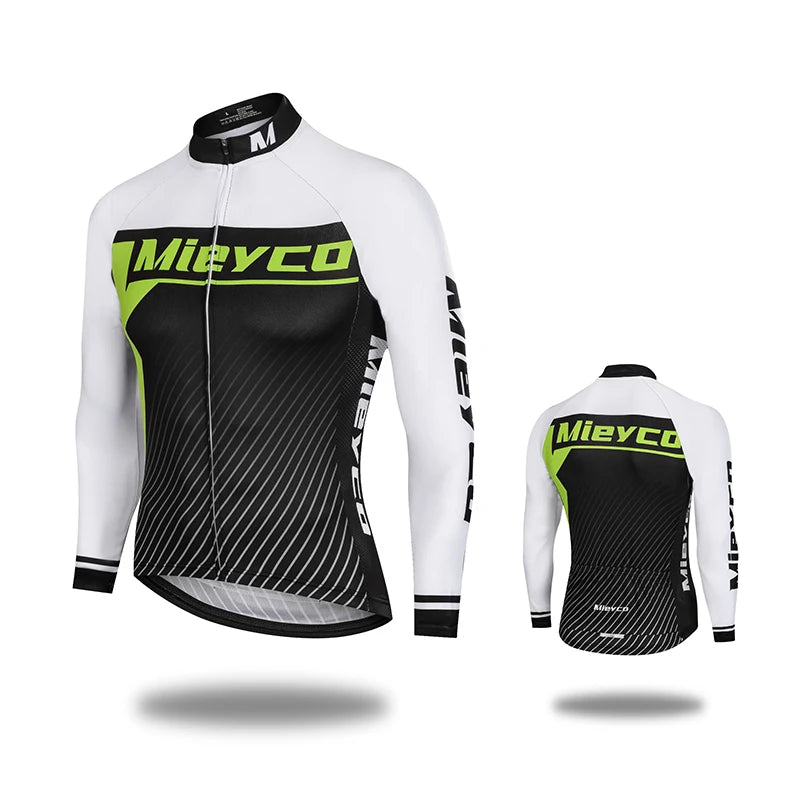 Mens Cycling Jersey Long Sleeve High Elastic for Spring Autumn Bike Riding and Outdoor Sports