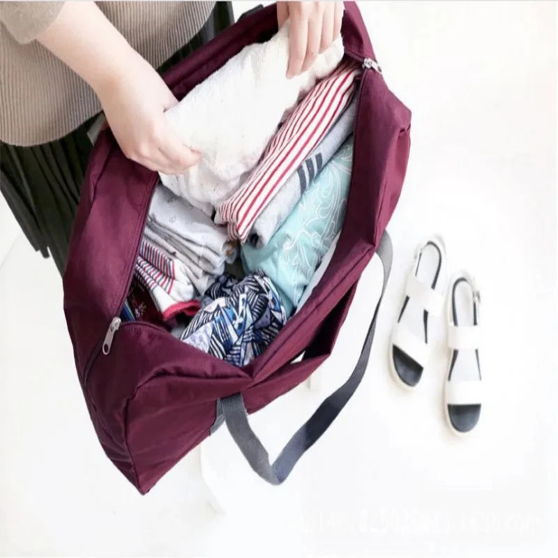 Foldable Travel Duffel Bag with Long Carry Handles