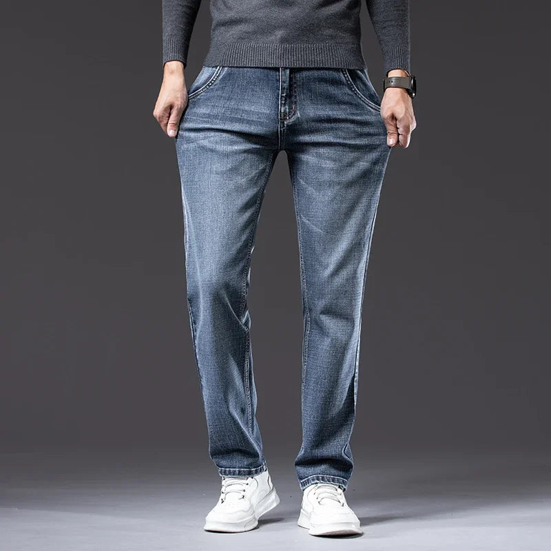 Men's Straight Leg Denim Jeans for Casual Everyday Wear